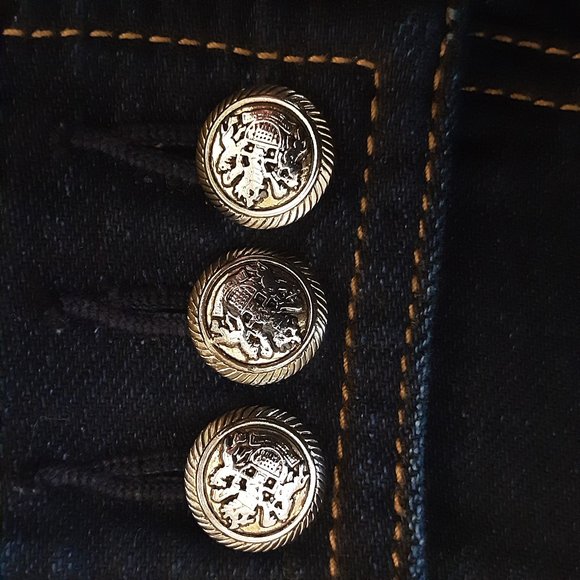 Ralph Lauren Women's High Rise, Dark Wash, Wide Leg Jeans Size 10 - Picture 9 of 14